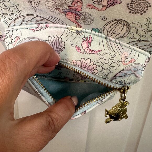 Loungefly Disney The Little Mermaid Watercolor Under the Sea Micro Mini Backpack - Picture 12 of 15